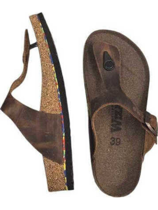 Sandale Casual Damă Din Piele Maro