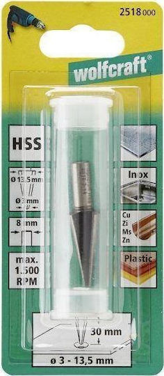 Wolfcraft Round Cutter Cutter Bit HSS for Metal \ Wood \ Plastic 3mm