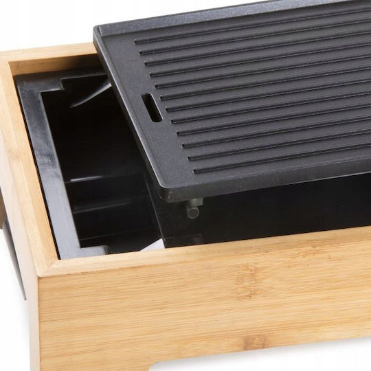 Domo Teppanyaki Grillplatte mit einstellbarem Thermostat 1000W 36x14cm