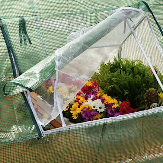 Greenhouse Tunnel with Metal Frame, 180x133x93 cm Greenhouse Tunnel with Metal Frame