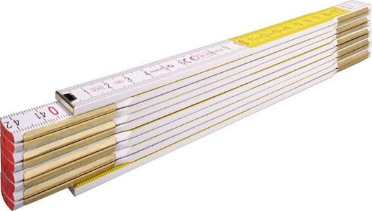 390092 Wooden Folding Ruler 2m