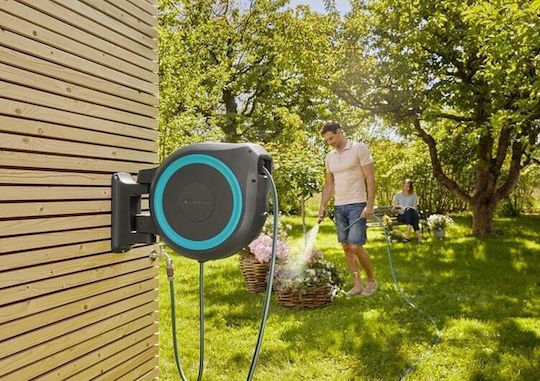 Gardena Powerroll Xxl Αυτόματη Ανέμη Ποτίσματος Τοίχου με Λάστιχο 40m