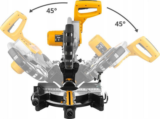 Smart 365 Mitre Saw Фугопила Ток с Мощност 2000W, Лазерно Ръководство, Диаметър на Диска за Рязане 305мм & Скорост на Рязане 4500обороти в минута