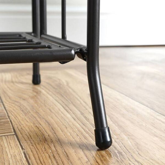 Blumentopf-Regal Metall Schwarz 34cmx18cmx65cmcm.