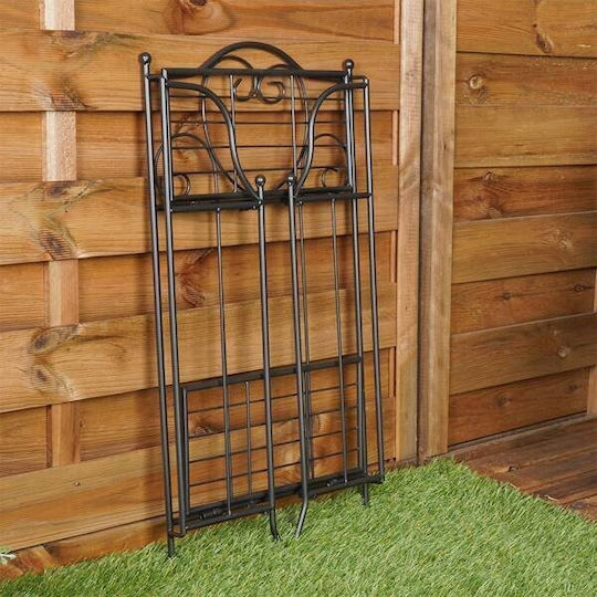 Blumentopf-Regal Metall Schwarz 34cmx18cmx65cmcm.