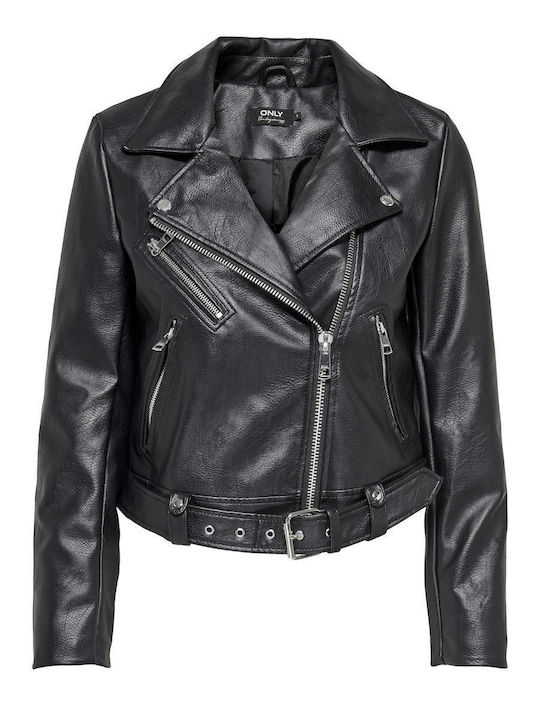 Vera Γυναικείο Biker Jacket Μαύρο