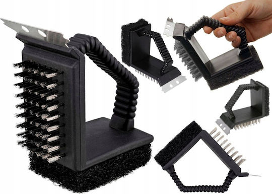 Lamart BBQ Cleaning Brush with Scraper and Sponge