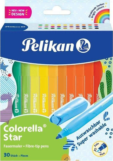Pelikan Сини Маркери за рисуване 0.8мм Комплект 30бр