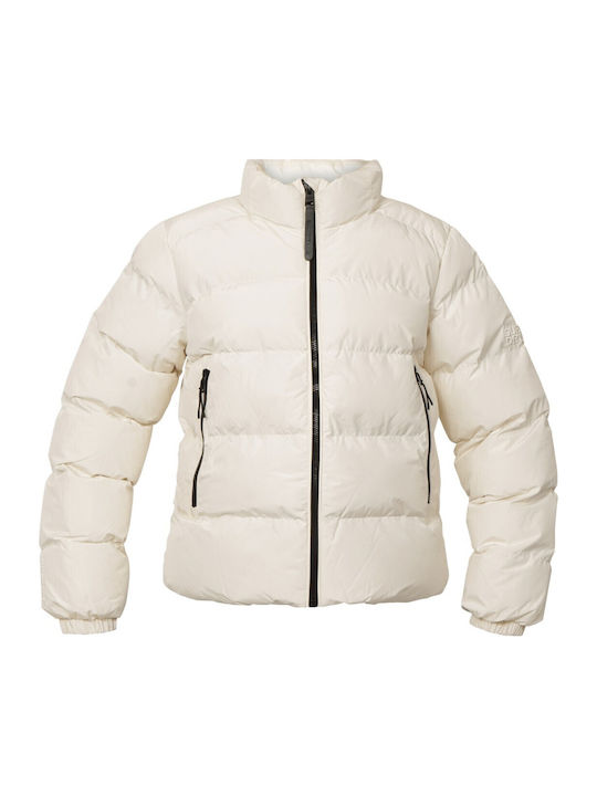 Jachetă de femei Puffer Waterproof Offwhite