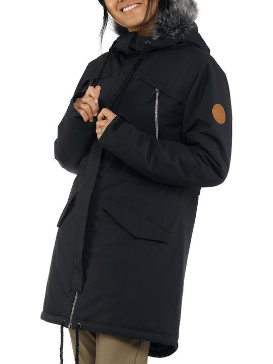 Scurtă Jachetă de femei Puffer Negru