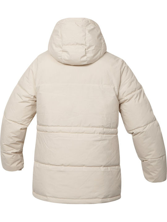 Scurtă Jachetă de femei Puffer Ecru