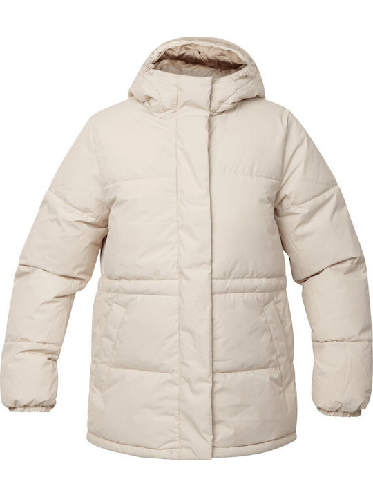 Scurtă Jachetă de femei Puffer Ecru