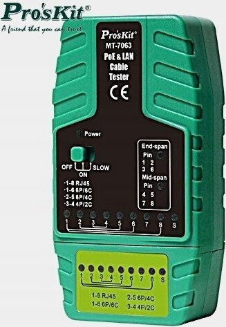 Proskit Network Cable Tester RJ11 / RJ12 / RJ45 MT-7063