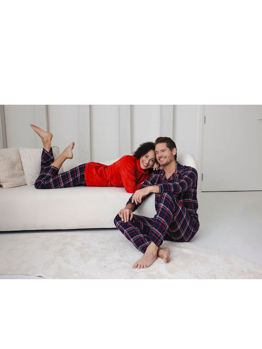 Pastunette Winter Damen Pyjama-Hose Rot