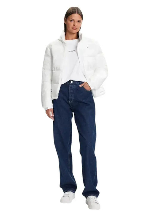 Damen Puffer Jacke für Winter White