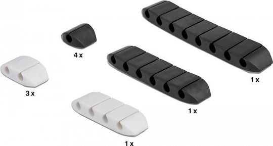 Cable Clips Delock Cable Holder Trapezoidal Self-adhesive Combo Set 10