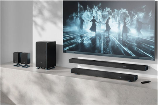 Sharp HT-SBW53121 Soundbar 3.1.2 Bluetooth και HDMI 182W με Ασύρματο Subwoofer Μαύρο