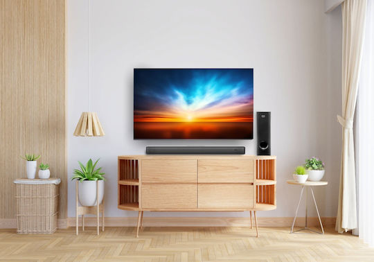 Mozos Theater Саундбар 2.1 Bluetooth и HDMI 100W с Безжичен Субуфер и Дистанционно Черен