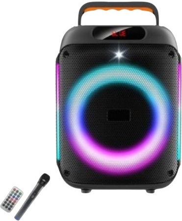 Ηχείο Karaoke με Ασύρματο Μικρόφωνο και Εφέ Φωτισμού GY-601 Μαύρο