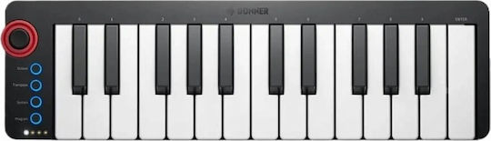 Donner Midi-Tastatur mit 25 Tasten Schwarz