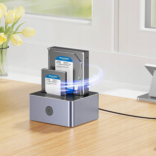 Unitek Dockingstation für 2 Festplatten SATA 3.5" mit USB-C Verbindung
