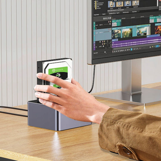 Unitek Dockingstation für 2 Festplatten SATA 3.5" mit USB-C Verbindung