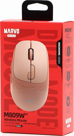 Marvo M809W Ασύρματο Ποντίκι Ροζ