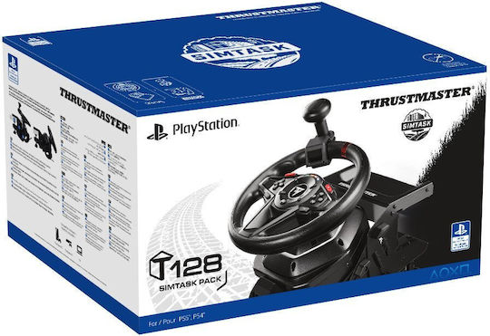 Thrustmaster T128 SimTask Pack Τιμονιέρα με Πετάλια για PC / PS4 / PS5