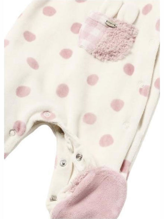 Mayoral Set Babystrampler Langärmliges Samt Pink 2Stück