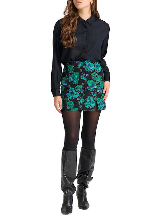 Women's Monochrome Long Sleeve Shirt Black