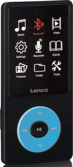 Lenco MP3-Spieler (8GB) mit Bildschirm TFT / LCD 2.4" Blau XEMIO-860BU