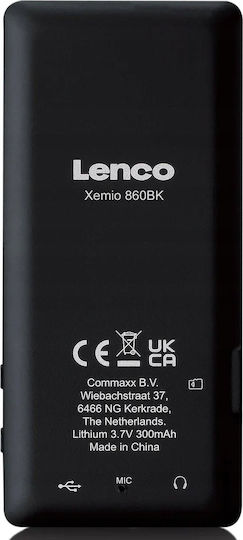 Lenco MP3 Player (4GB) with LCD Screen 1.8" Black XEMIO-860BK