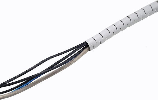 Techly Σπιράλ Καλωδίων 20mm 30m Λευκό 1τμχ