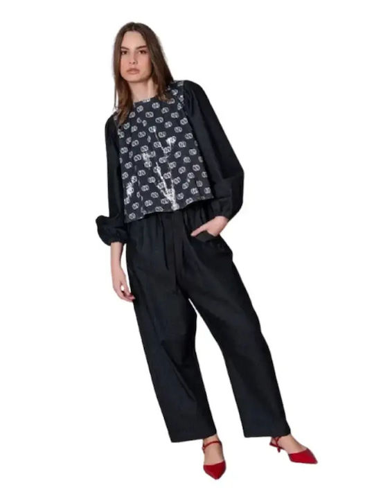 Women's Fabric Trousers Black