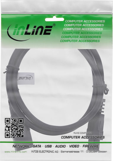 InLine IEC C14 / IEC C5 - IEC C14 / IEC C5 Cable 2m Μαύρο 16552