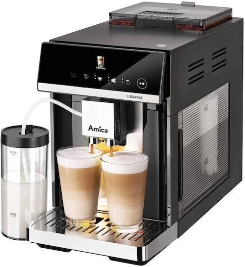 Amica Automatic Espresso Machine 1450W Pressure 15bar for Cappuccino with Grinder Black 2101729