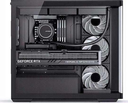 Jonsbo D300 Gaming Midi Tower Computer Case with Side Window Black