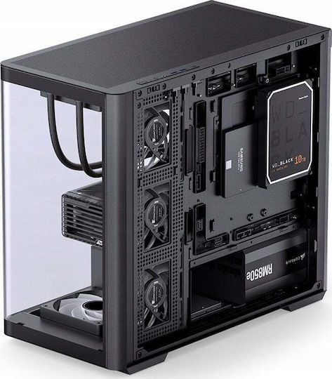 Jonsbo D300 Gaming Midi Tower Computer Case with Side Window Black