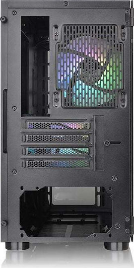Thermaltake V150 Tempered Glass ARGB Breeze Gaming Micro Tower Κουτί Υπολογιστή με Πλαϊνό Παράθυρο Μαύρο