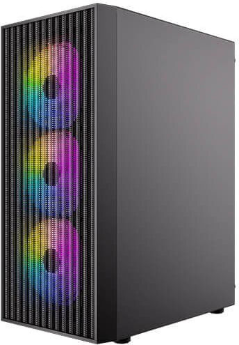 Antec AX27 RGB Gaming Midi Tower Κουτί Υπολογιστή με Πλαϊνό Παράθυρο Μαύρο