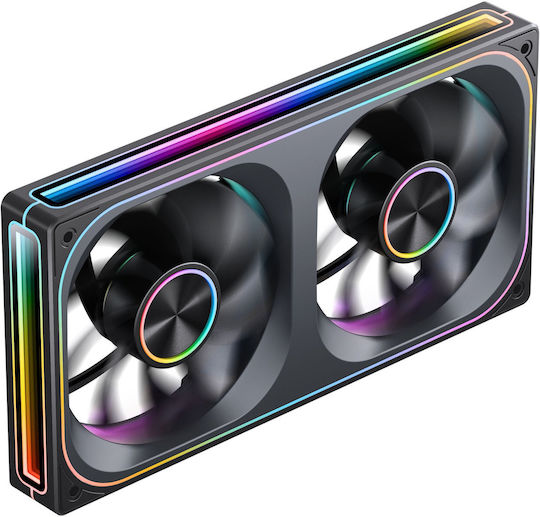 Jonsbo ZA-240BR Reverse Blade Case Fan 120mm (2400rpm) with ARGB Lighting and 3-Pin / 4-Pin PWM Connection