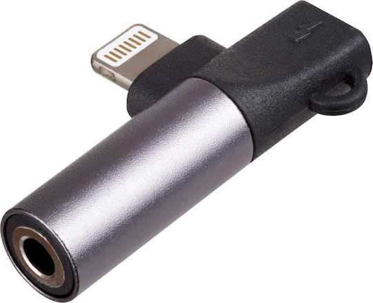 Akyga Lightning Lightning 3.5mm Jack Adapter Abs Black