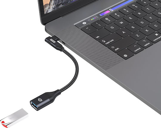 Conceptronic Конвертор USB-C мъжки към USB-A женски Черен 1бр ABBY19B