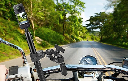 Motorcycle Bicycle Mount Puluz Two Clamps Selfie Stick 150 Cm