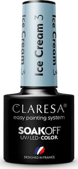 Claresa Ice Cream 3 Gel Nagellack 3 Farbe Hellblau 5ml