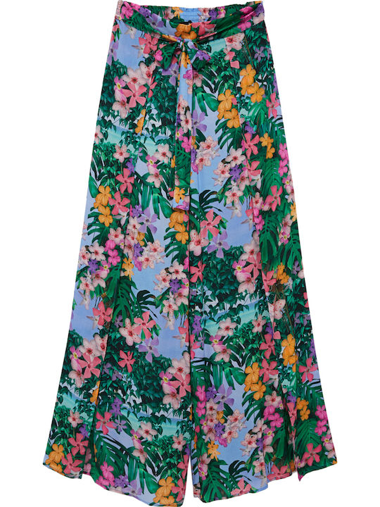 Laurel Γυναικεία Ψηλόμεση Παντελόνα με Λάστιχο Floral