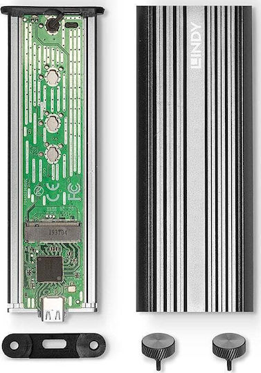 Lindy Case for Hard Drive M.2 PCI Express with Connection USB 3.2