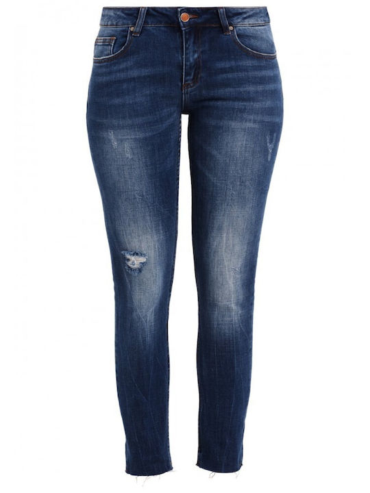 Women's Jean Trousers with Rips in Slim Fit