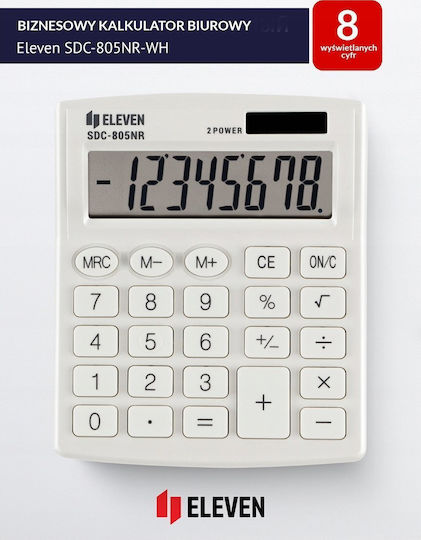 Eleven Liquids Calculator in White Color 1pcs
