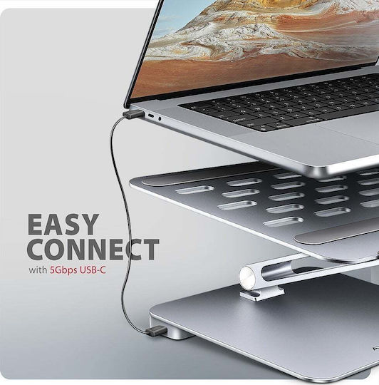 Axagon USB-C Dockingstation mit HDMI 4K PowerDelivery Ethernet Silber